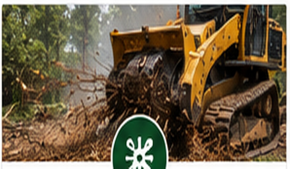 Tracked equipment removing brush and woody debris in Kennesaw Georgia