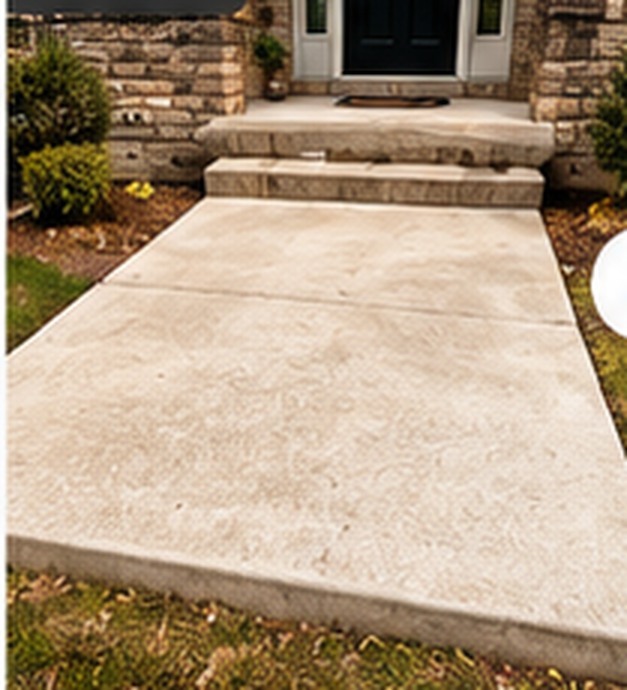 Entry walkway before stamped concrete installation